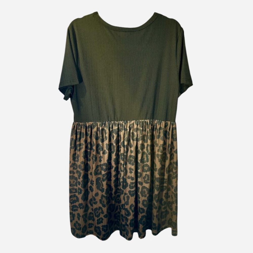 Crazy Train Davis Dress Black Bodice Leopard Skirt New Size L Casual Work Date - Picture 3 of 10